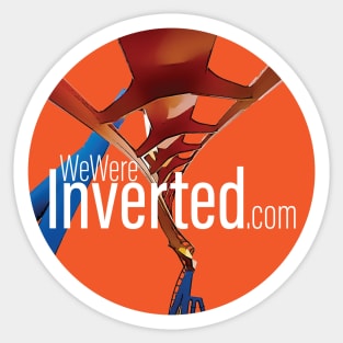 We Were Inverted Logo | Orange Circle | Inset Text Sticker